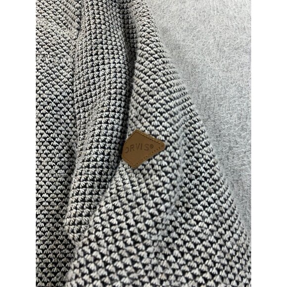 Orvis Lined heavy STOWE Quarter Zip Pullover Sweater (Men's XL) Gray‎ - Picture 3 of 13